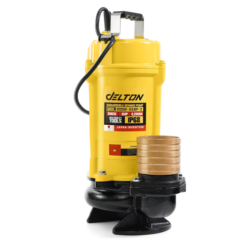 ปั๊มจุ่ม DELTON รุ่น DSSW-668P-3 ขนาด 3 นิ้ว 3HP 2,200W